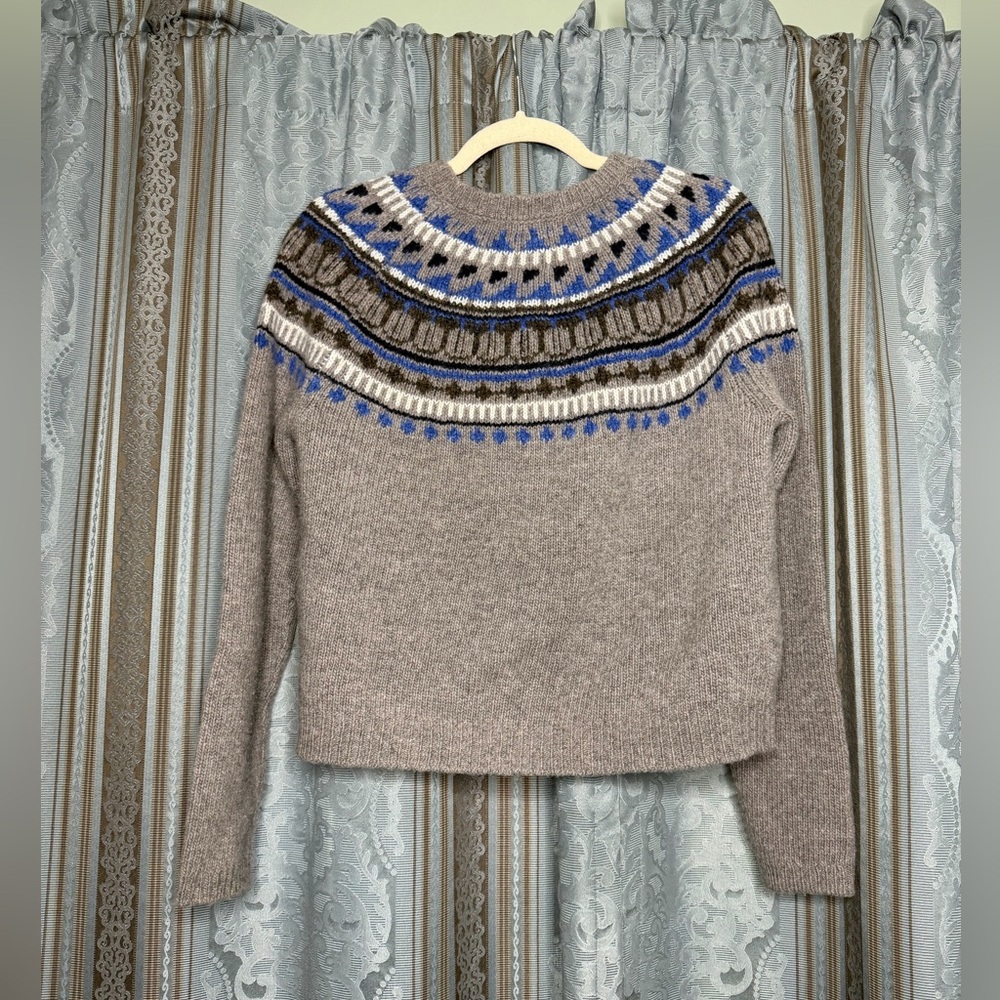 Alex Mill Amina Fair Isle Wool Blend Cardigan - Picture 6 of 8